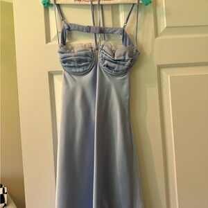Princess Polly Light Blue Satin Dress